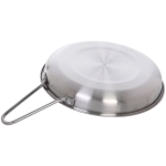 Тарелка походная металлическая с ручкой 19*3см