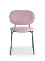 Стул металлический c обивкой Scab Design Si-Si Bold, антрацит, розовый