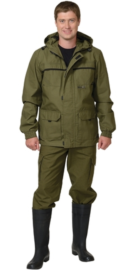 Куртка-штормовка "СИРИУС-Гео" (п-но палаточн.) Хаки
