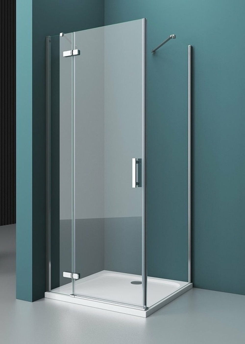 Душевой уголок BelBagno Kraft 120х90 KRAFT-AH-12-120/90-C-Cr-L профиль Хром стекло прозрачное