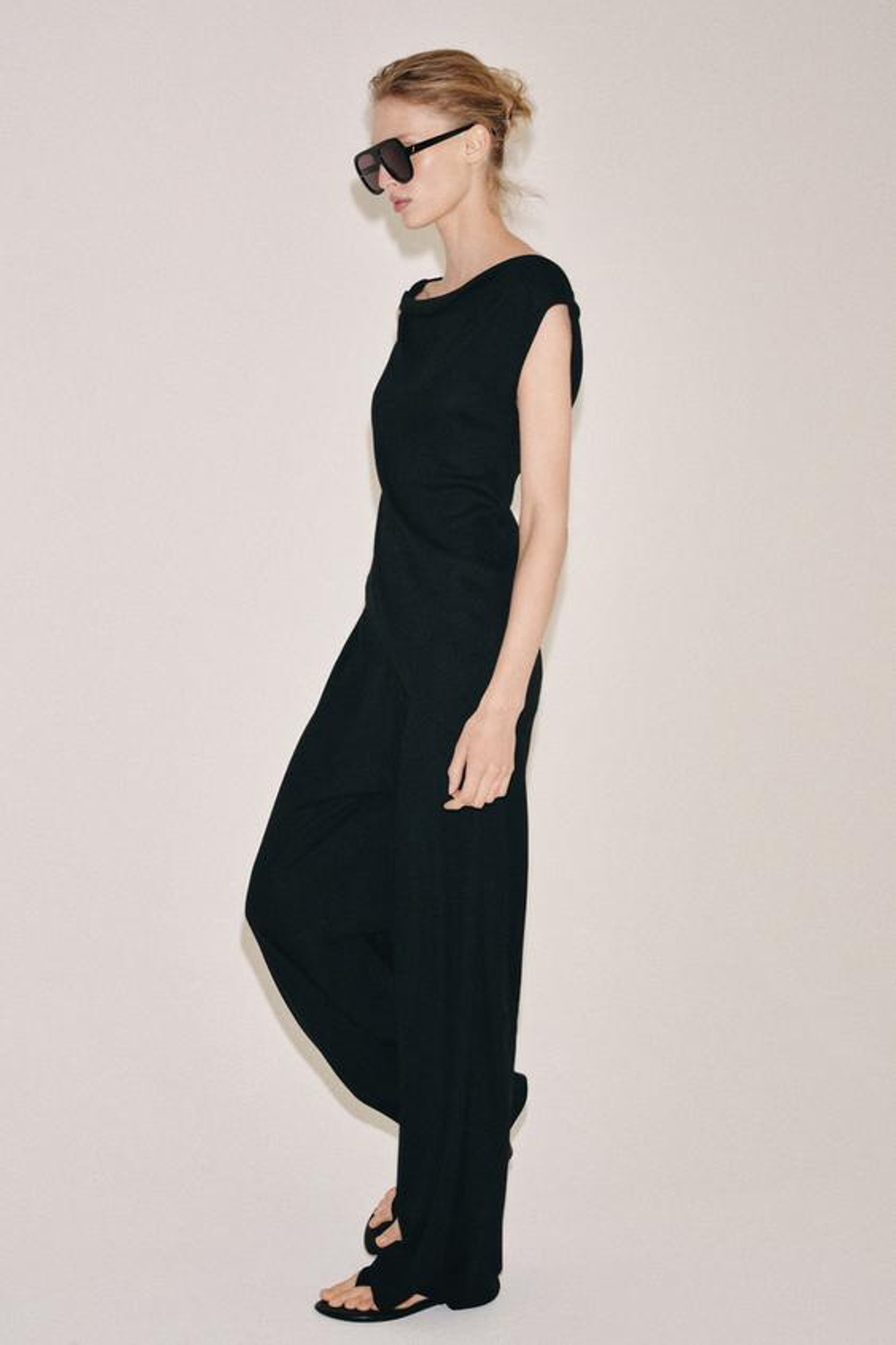 ZARA БРЮКИ ПРЯМОГО КРОЯ В СТИЛЕ РУСТИК, АНТРАЦИТОВО-СЕРЫЙ