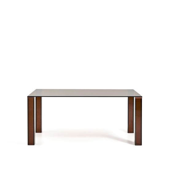 Стол Adularia из коричневого закаленного стекла 160 x 90 см