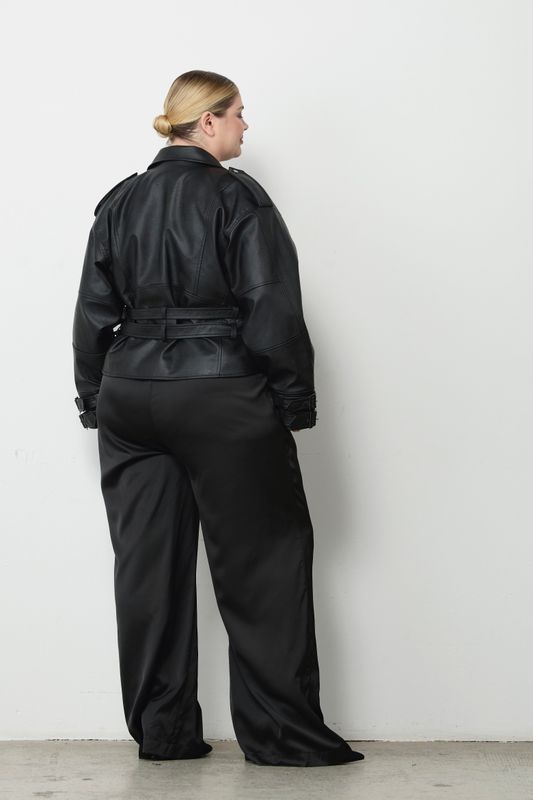 Куртка-косуха с ремнями, черный