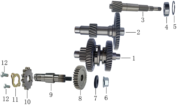 Запчасти двигателя к квадроциклу Motax Grizlik 300. Рис. 13
