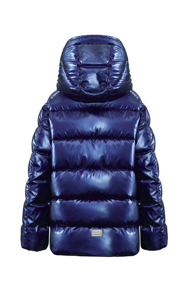 Зимняя куртка с двойным капюшоном PULKA, цвет синий металлик