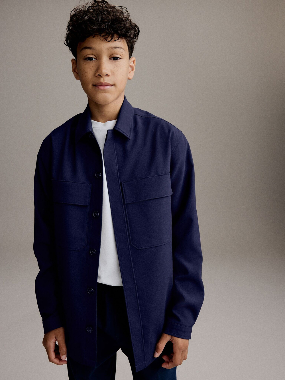 Рубашка для мальчика Next E25-143, Темно-синий