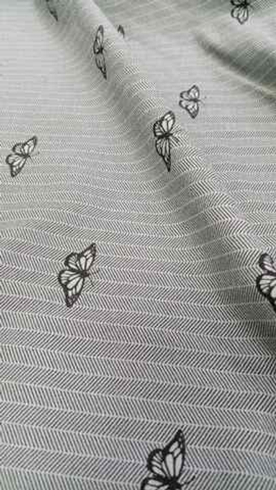 Футер (принт). Бабочки на сером, ВО