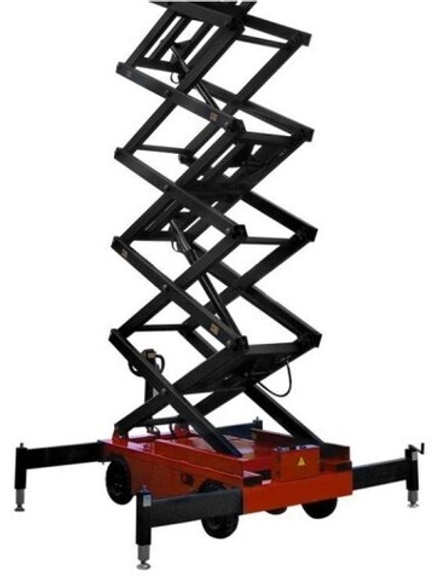 Передвижной телескопический подъемник SKYER SPF1105 самоходный, ножничный, ведомый