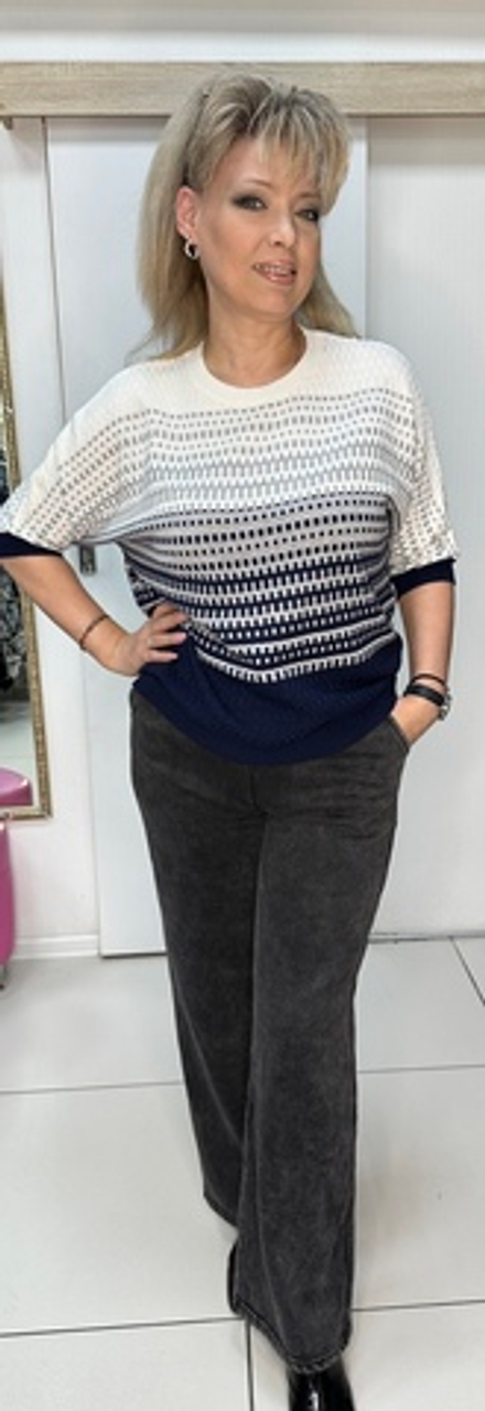 Теплые брюки-палаццо на круговой резинке