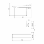 Смеситель 35k MIXLINE ML42-081 "Pure" встраиваемый