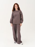 Свитшот "Темный шоколад" женский утепленный