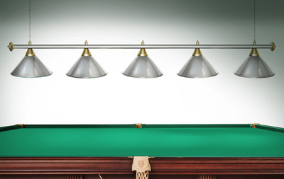 Лампа STARTBILLIARDS 5 плафонов - хром / хром