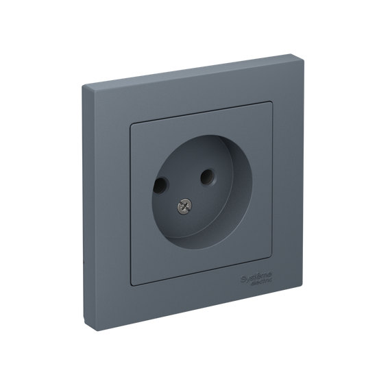 ATLASDESIGN РОЗЕТКА без заземления без шторок, 16А, в сборе, ГРИФЕЛЬ