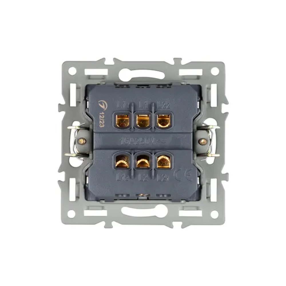 Механизм выключателя одноклавишный перекрёстный SWT-MKX1-PL-BK (250V, 16A) (Arlight, -) 043719