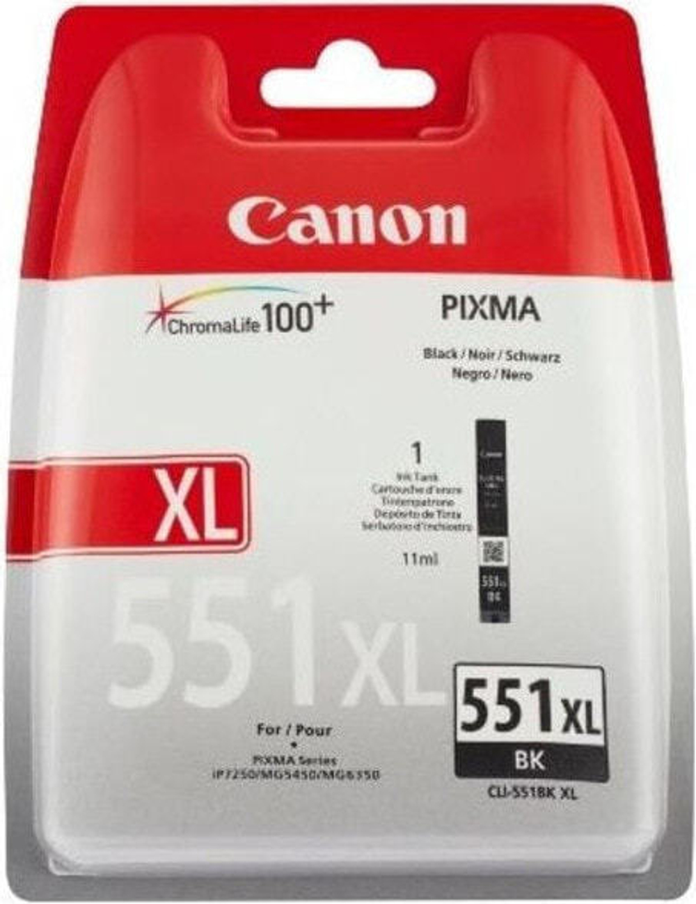 Картридж струйный черный 1 шт Canon CLI-551BK XL IP7250/MG5450