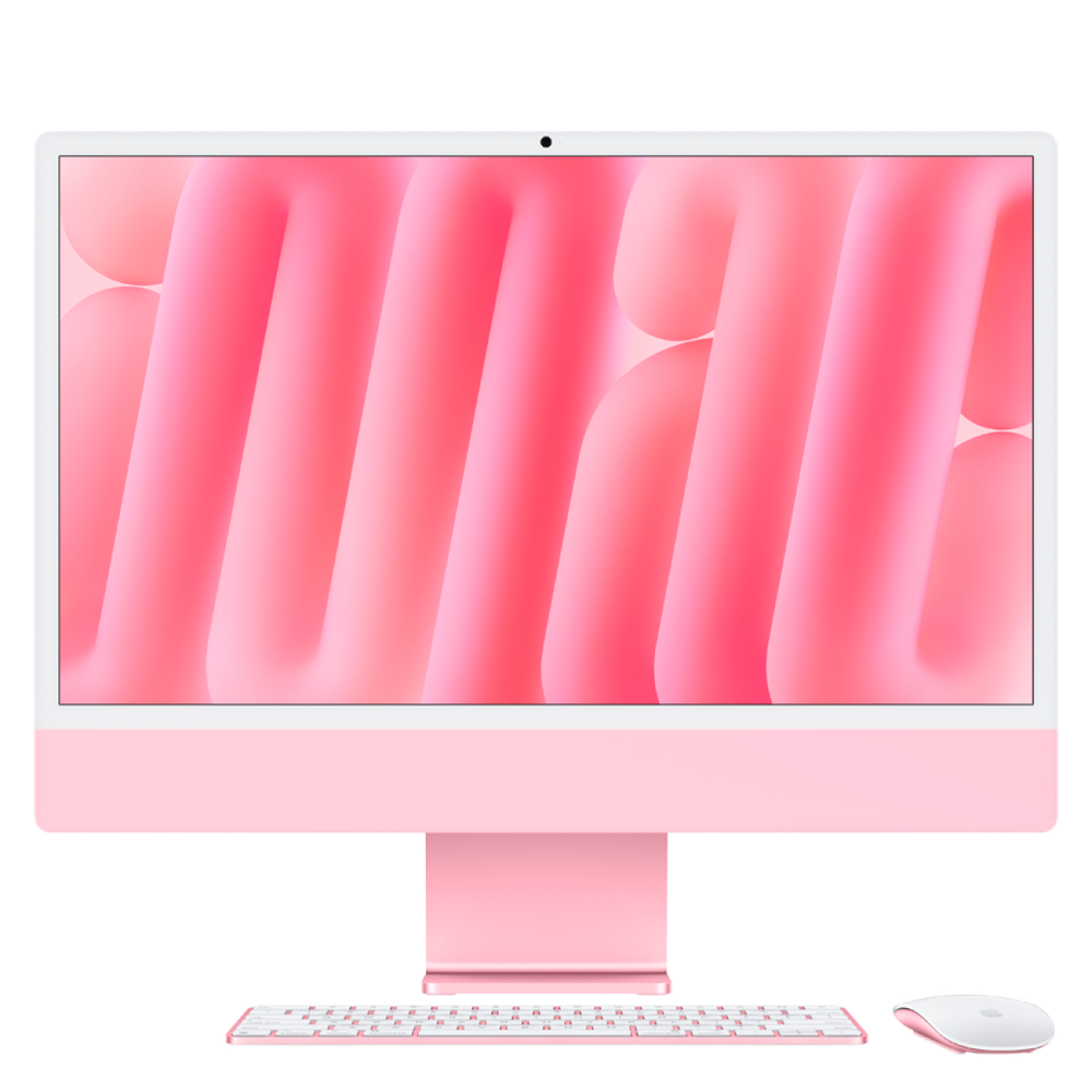 24-inch iMac with Retina 4.5K display: Apple M4 chip with 8‑core CPU and 8‑core GPU, 16GB, 256GB SSD - Pink,Model A3247