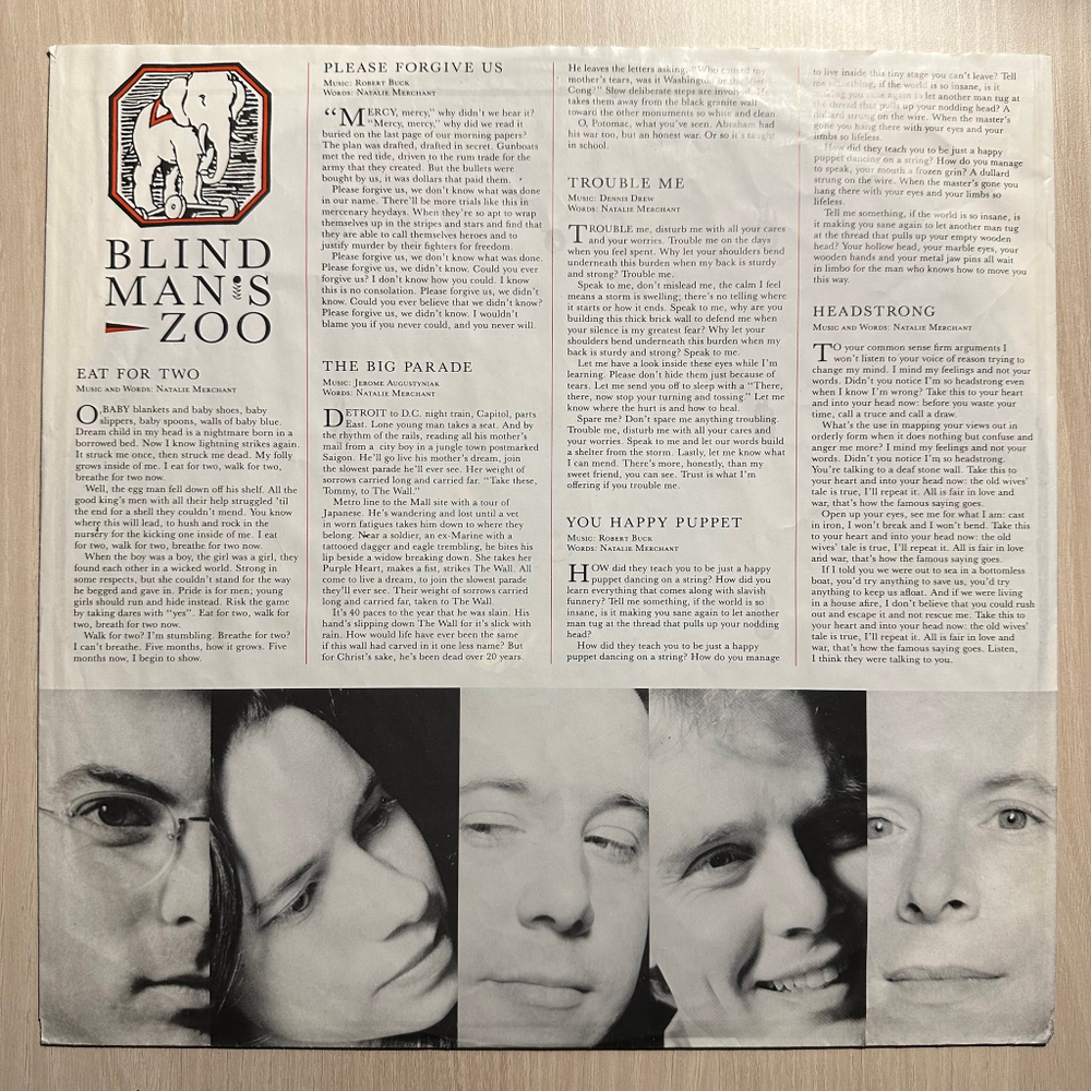 10,000 Maniacs - Blind Man's Zoo (Европа 1989г.)description