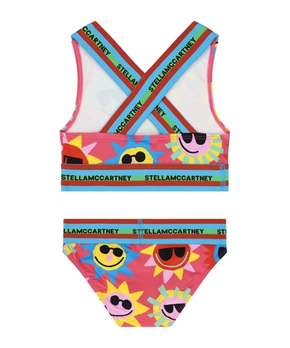 Купальник раздельный+сумка STELLA McCARTNEY Розовый/Принт: разноцветные смайлы (Девочка)