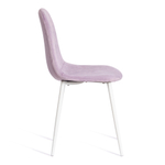 Стул BREEZE (mod. 4724) / 1 шт. в упаковке вельвет/металл, 44 х 53 х 87 см, Light lavander (светло-лавандовый) HLR26 / белый