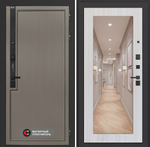 Входная дверь Лабиринт Лаб 1 Про - Зеркало 18 Сандал белый