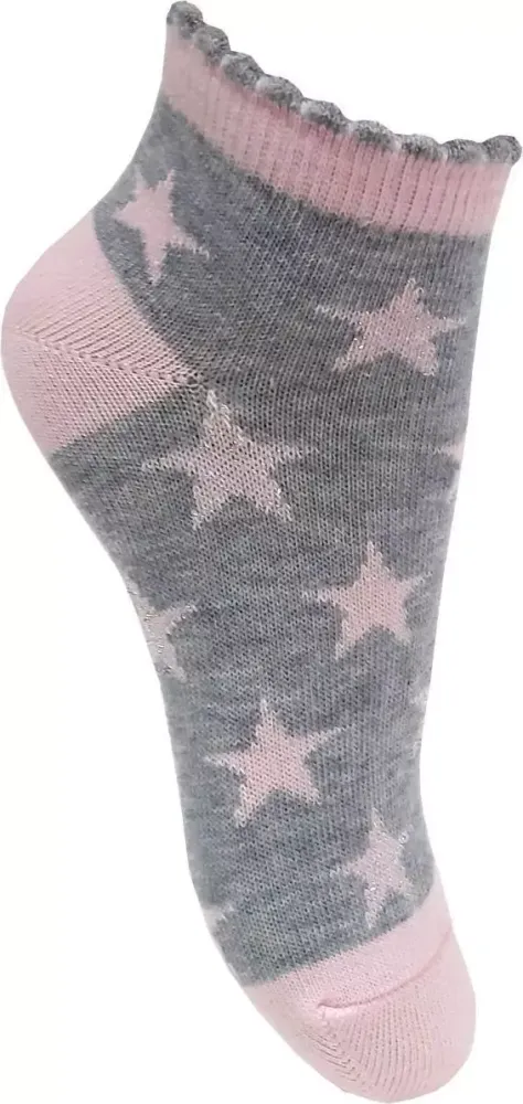 С916 Светло-серый меланж/светло-розовый носки детские