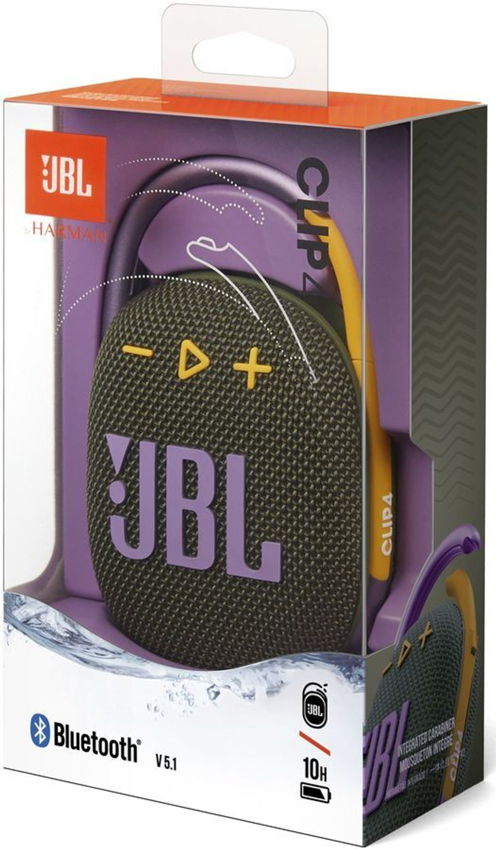 Акустическая система JBL Clip 4, зеленая JBLCLIP4GRN