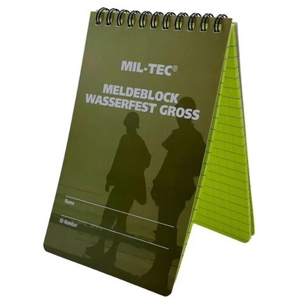 Водонепроницаемый блокнот Mil-Tec 10x15см 50 листов (100 страниц)