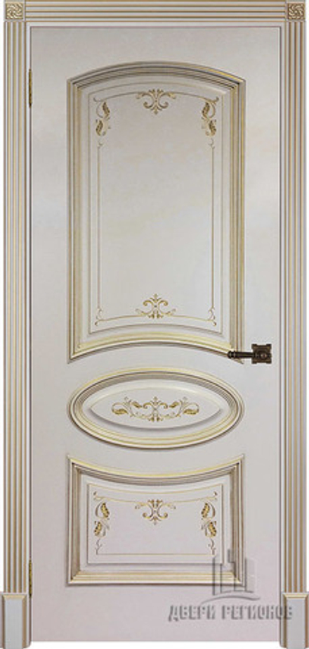 Межкомнатная дверь Багет 3 Патина золото