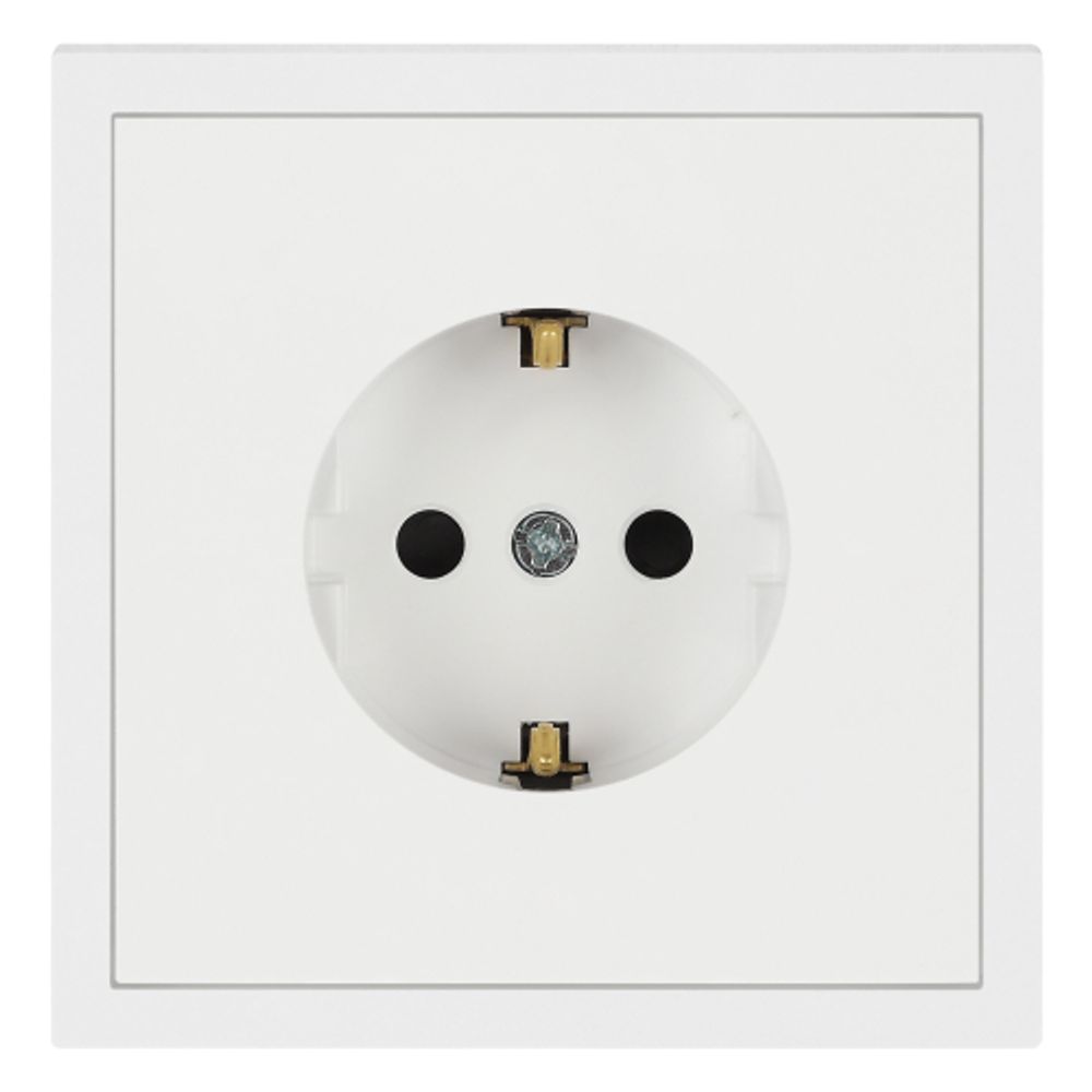 Розетка ЭРА Galaxy 15-2101-01 c заземлением 2P+E Schuko 16А-250В IP20 белый