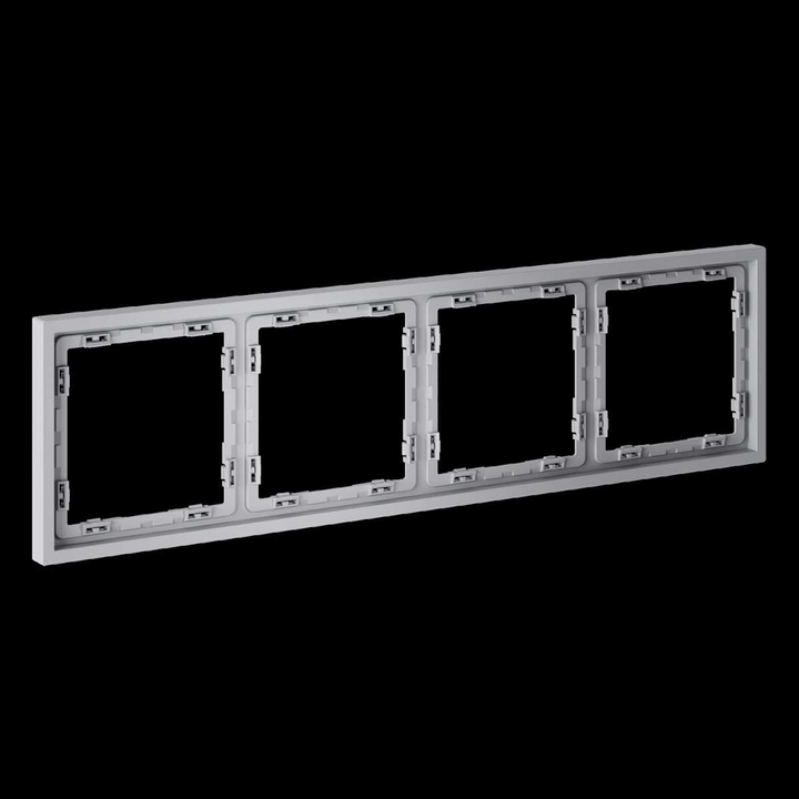 Рамка пластиковая S70 на 4 поста, (серый) Voltum VLS100416