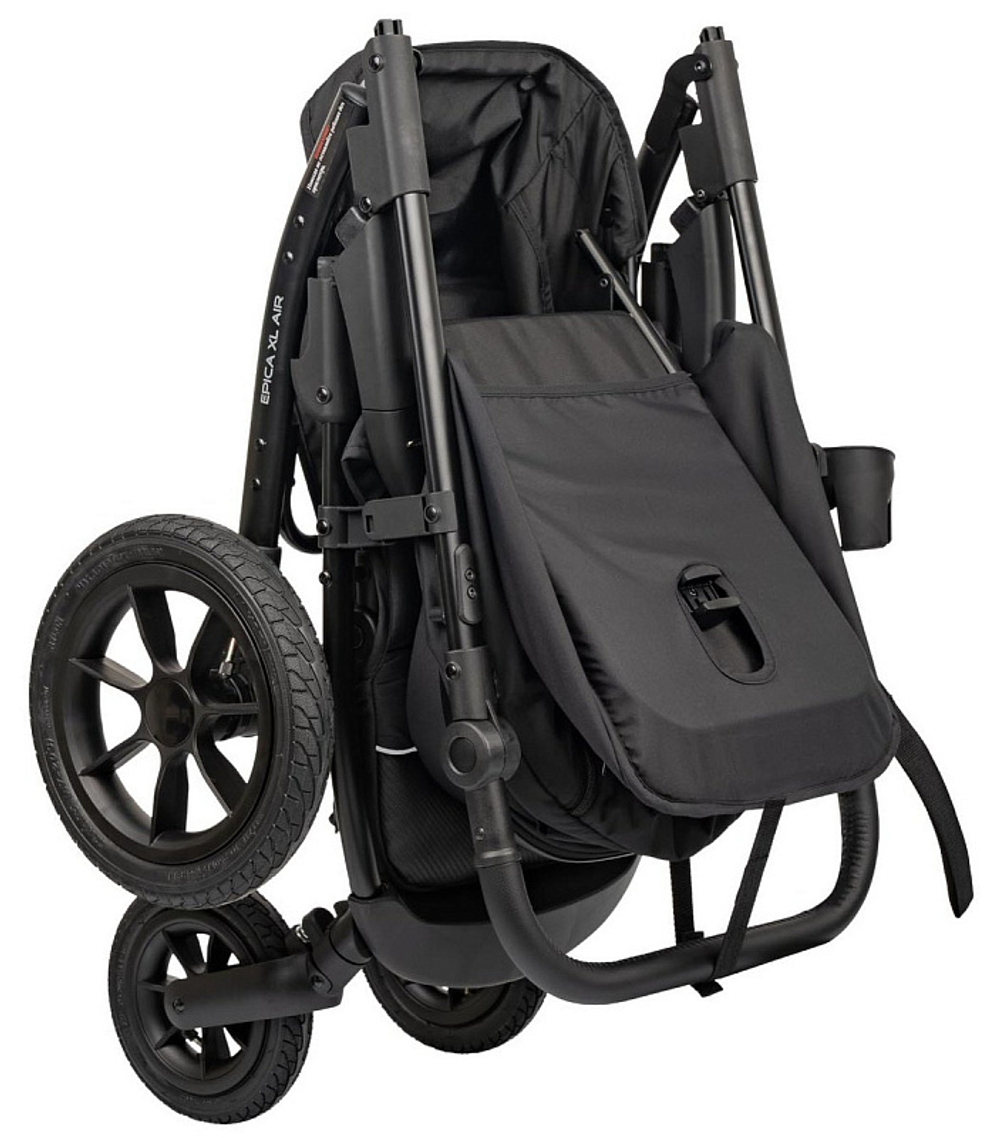 Детская прогулочная коляска Indigo Epica XL Air с сумкой 2025 черный