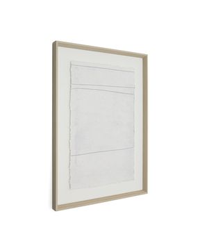 Durkan Абстрактная картина на переработанной бумаге белая 50 x 70 см