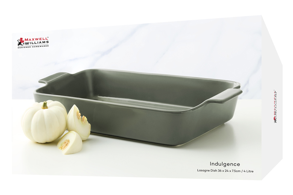 Форма для запекания 36х24см Maxwell & Williams Indulgence серо-зеленая