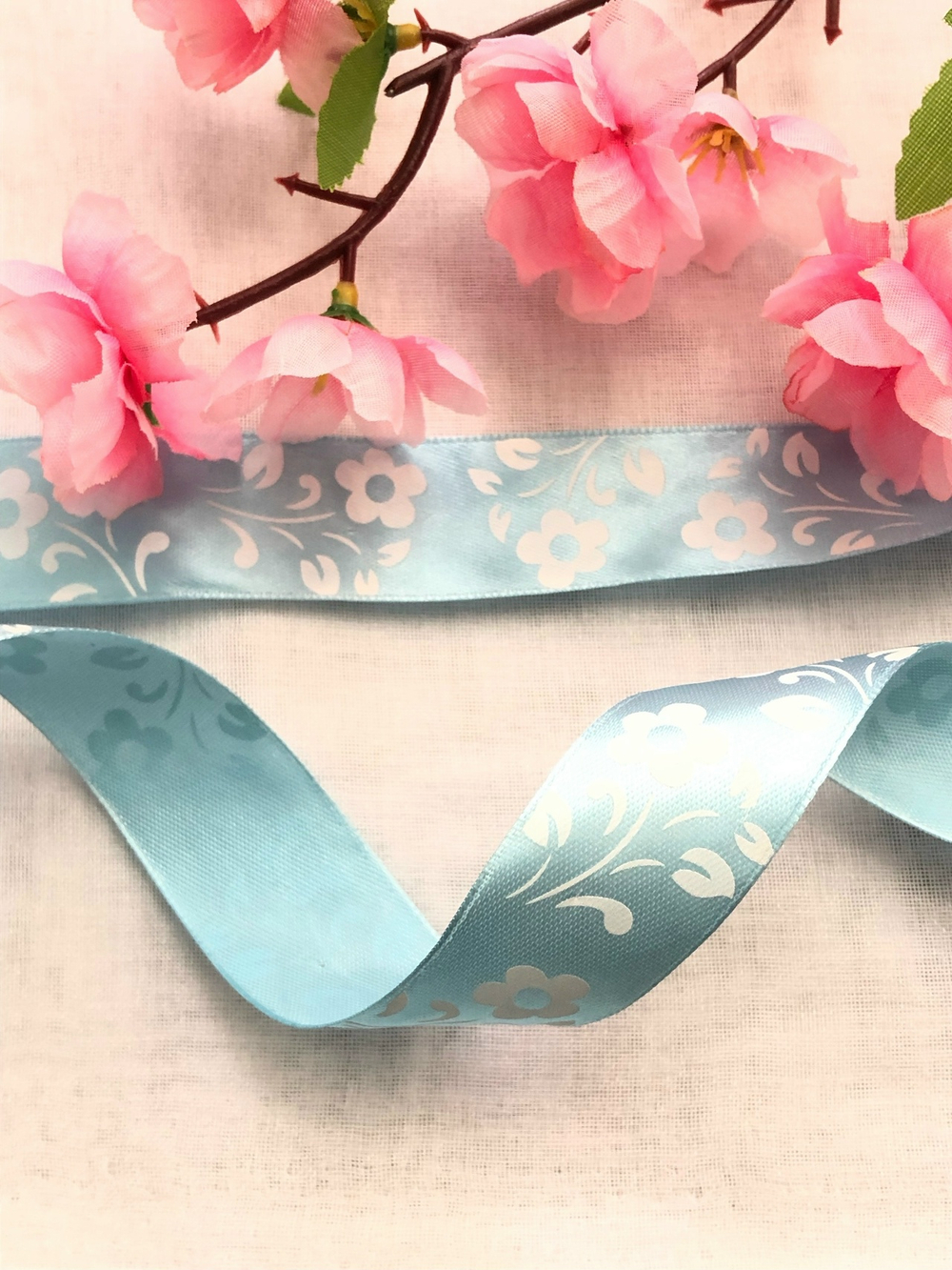 Лента атласная 25мм с принтом