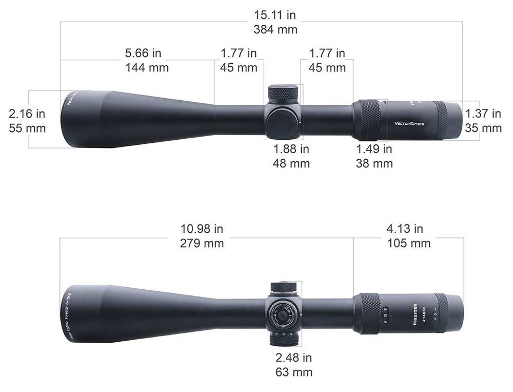 Оптический прицел Vector Optics Forester 3-15x50, сетка L4a, 30 мм, азотозаполненный, с подсветкой (SCOM-16P)