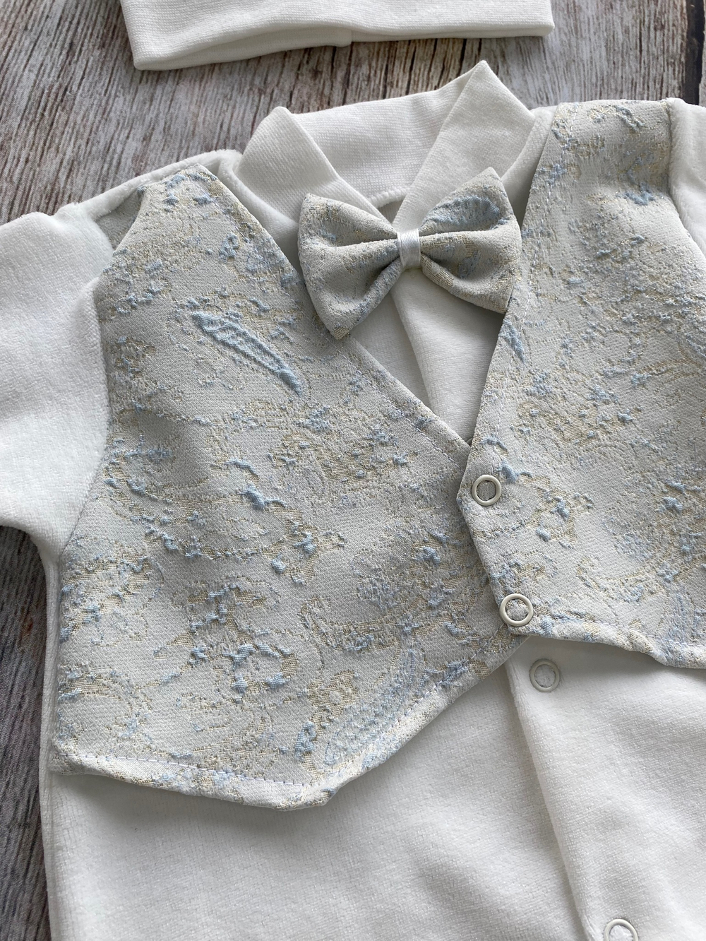 Комплект для мальчика (комбинезон, шапка) Артикул: 0403В (Размер: 56)