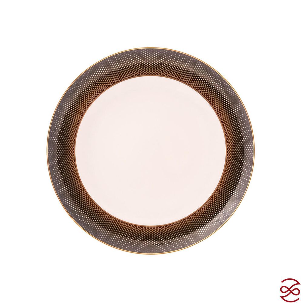 Набор тарелок Falkenporzellan Deluxe Shape - Rio Black Gold 27 см (6 шт)