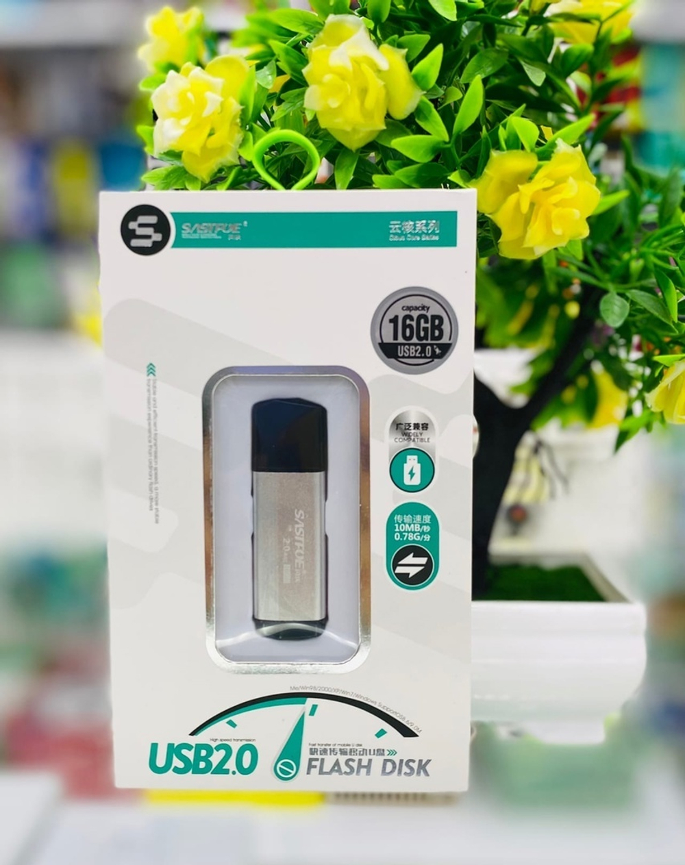 USB Флешка 16GB Sastfoe, USB 2.0, серебро