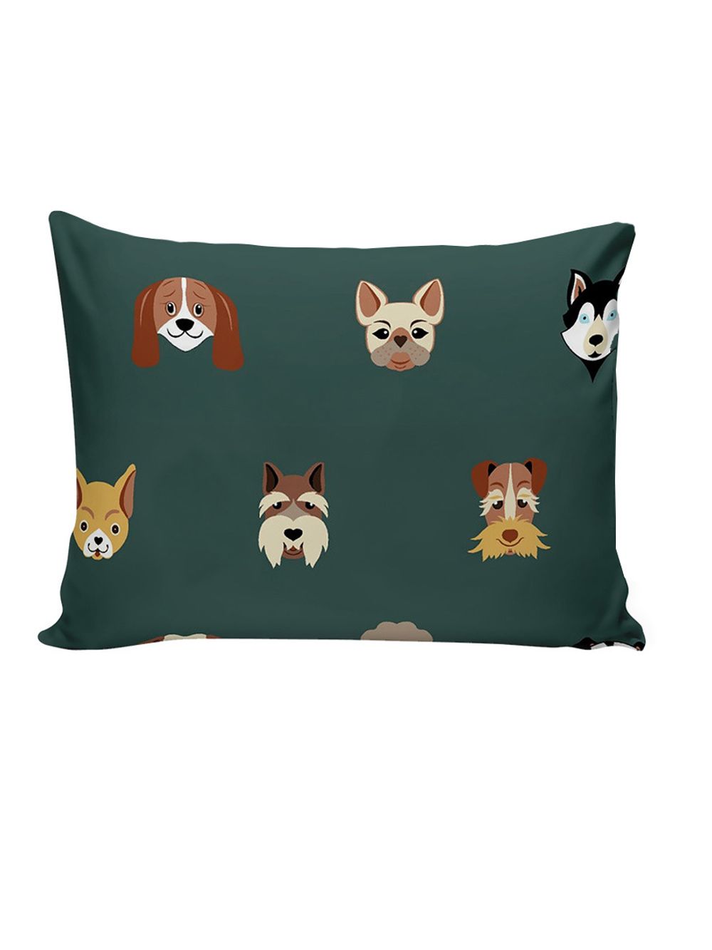 Постельное белье "Dogs " 1,5-сп  наволочка 50х70 1шт Простынь на резинке 90х200 см Пододеяльник 145х215 см Сказка сатин