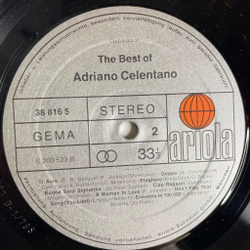 Винтажная виниловая пластинка LP Adriano Celentano The Best Of (Germany 1979)