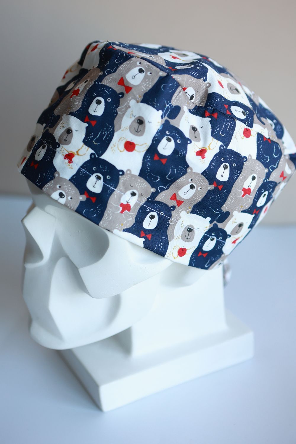 Медицинский колпак (Принт «Мишки бежевые»)