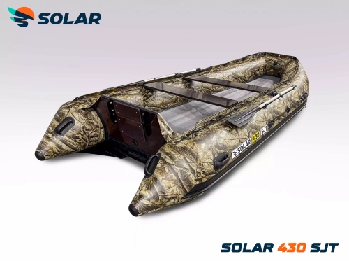 Лодка надувная моторная solar-430 super jet tunnel
