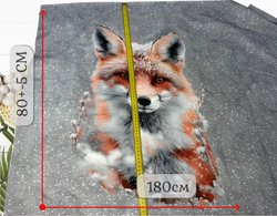 Футер ЧЕРНЫЙ ЛИС купоны 80 см+-5СМ