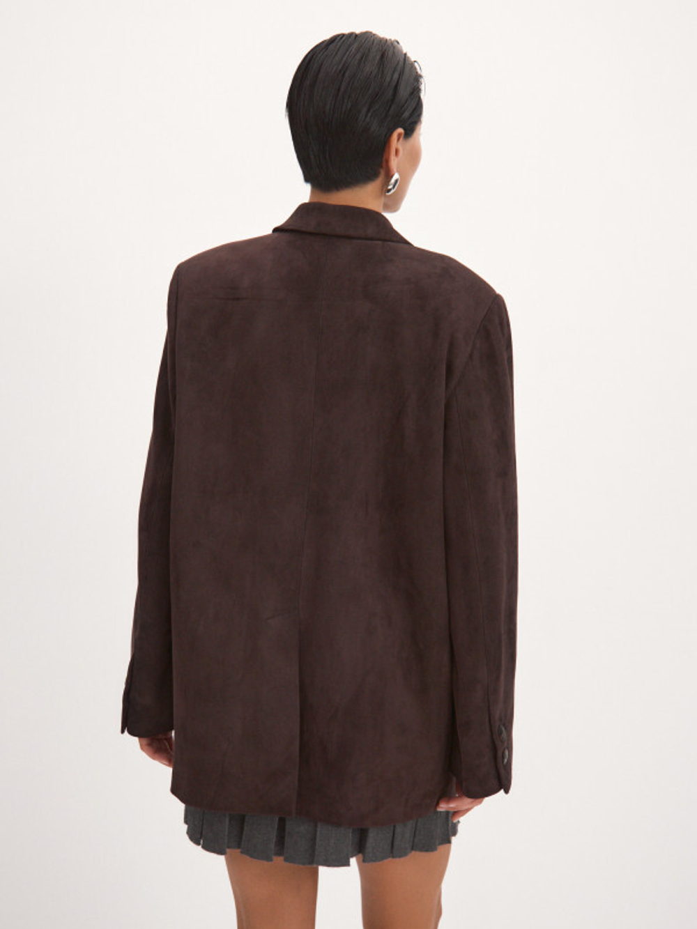 Жакет оверсайз из натуральной кожи