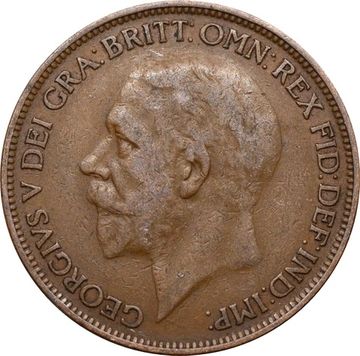 1 пенни 1927 Великобритания