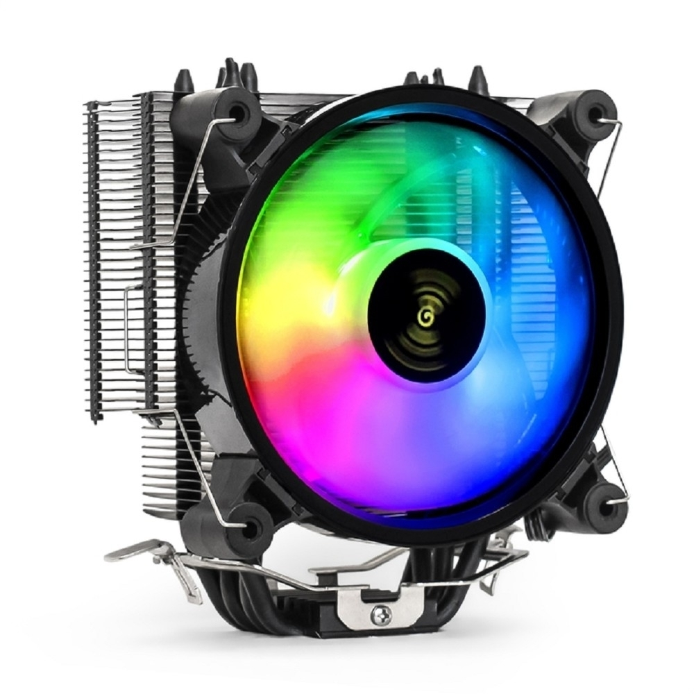 Кулер для процессора Exegate EX293667RUS Кулер ExeGate Dark Magic EXX400V2-PWM.RGB (Al+Cu, черное покрытие, 4 тепл.трубки, LGA775 / 1150 / 1151 / 1155 / 1156 / 1200 / 1700 / AM2 / AM2+ / AM3 / AM3+ / AM4 / FM1 / FM2 / 754 / 939 / 940, TDP 140W, Fan120m)