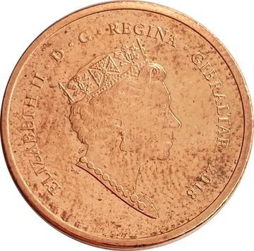 1 пенни 2018 Гибралтар