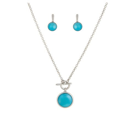 Комплект Possebon Pearl Blue Sky Agate S1560.21 BL/S