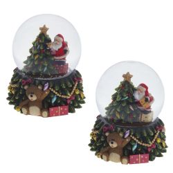 GAEM Фигурка декор в стекл шаре "Дед Мороз" (подсвет, 3хLR44), D 6.5 см, L7,5 W7,5 H8,5 см