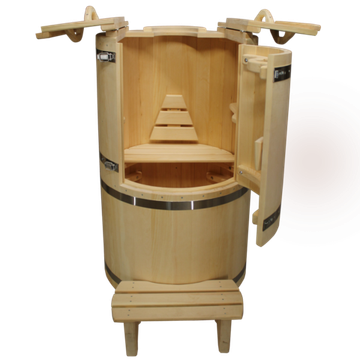 Комплект "КРУГЛЫЙ ПРЕМИУМ" (кедровая бочка с парогенератором)